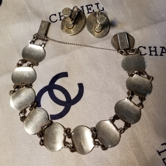 Vtg Enameled Siam Dancer Bracelet & Earrings - Picture 7 of 8